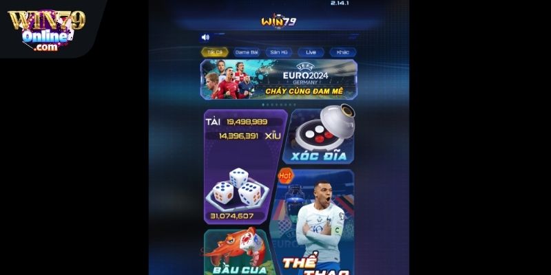Cập nhật link truy cập và thao tác dịch vụ tại Win79