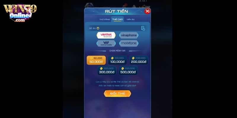 Quy trình rút tiền đồng nhất