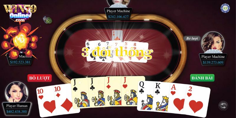 Tình huống trong game Tiến Lên Đếm Lá